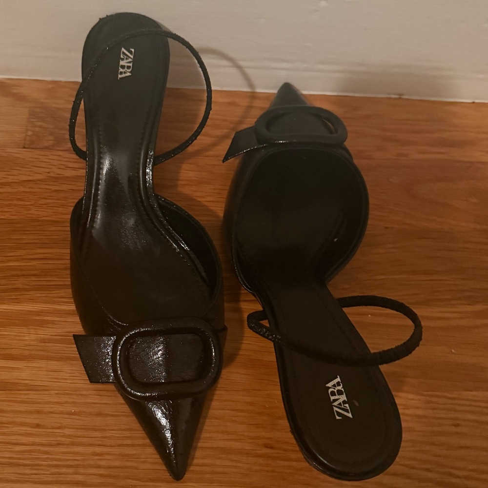 Zara Black Women's Slingback Heal